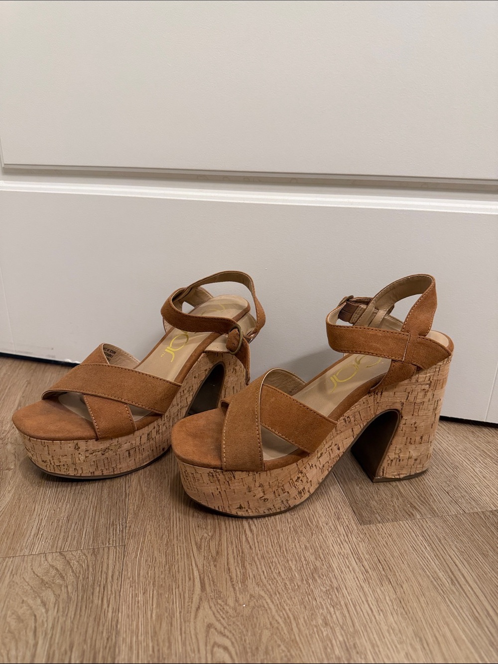 Sugar Brown Suede Cork Platform Sandals